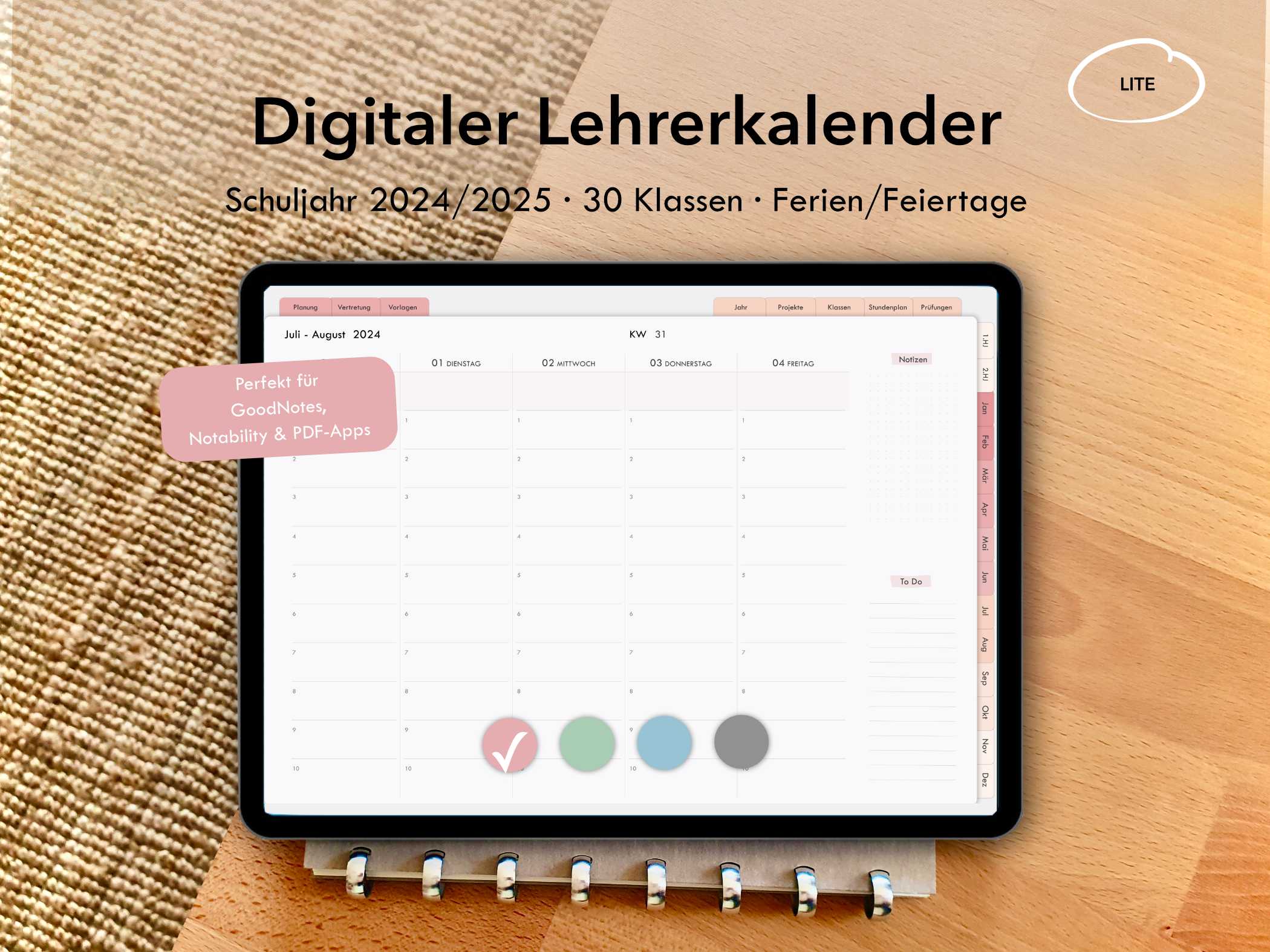 Digitaler Lehrerplaner 2024 / 2025 Lite